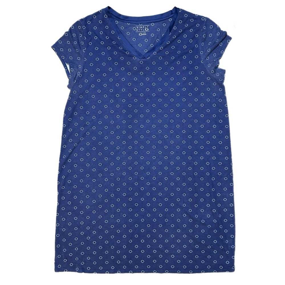 Simply Styled Blue Patterned Women's Top